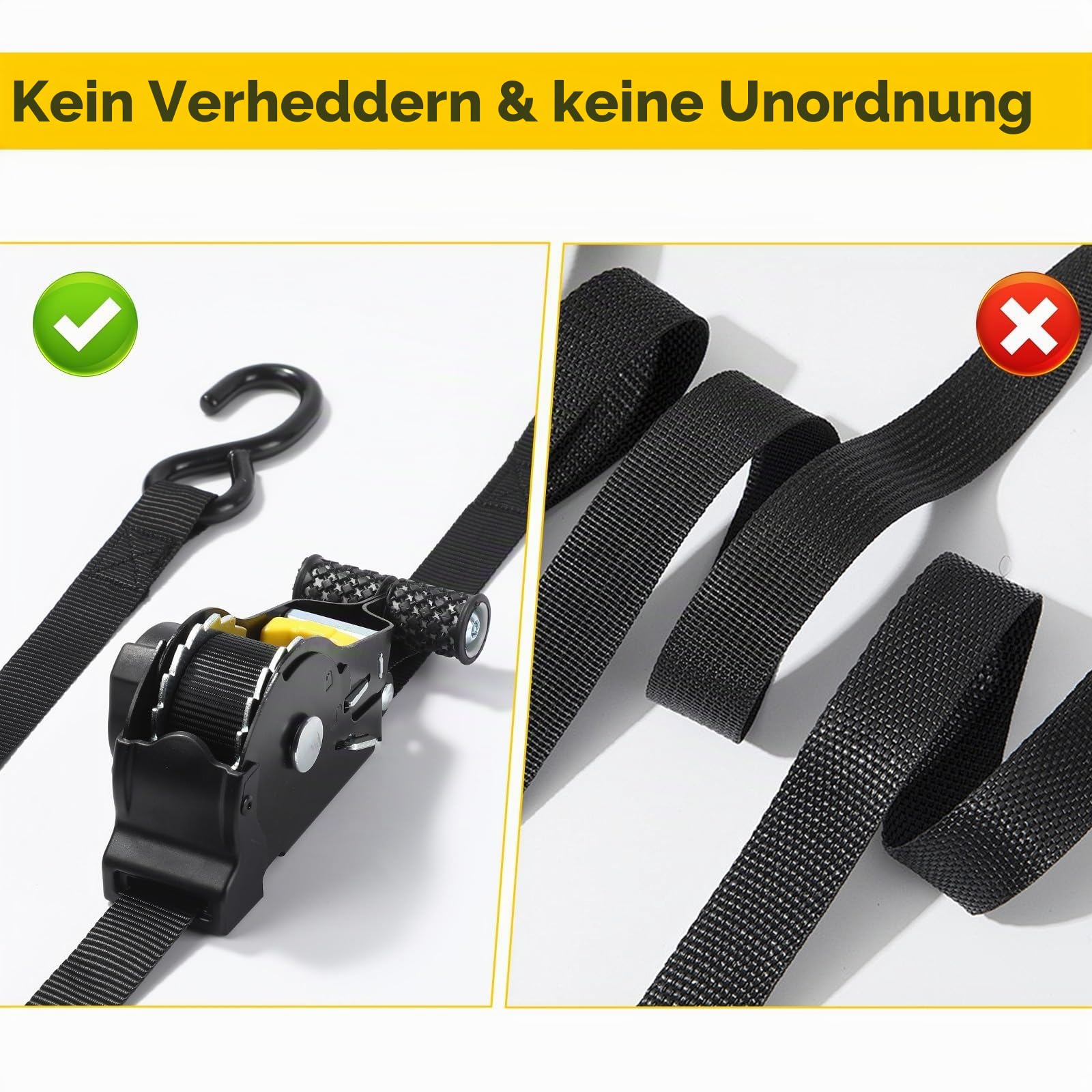 4 Stück Automatik Spanngurte - 3 m x 25mm, 680KG Automatischer Spanngurtaufroller mit S Haken - Spanngurte mit Ratsche - Selbstaufrollend Spanngurt Zurrgurte für Ladungssicherung,LKW, Anhänger