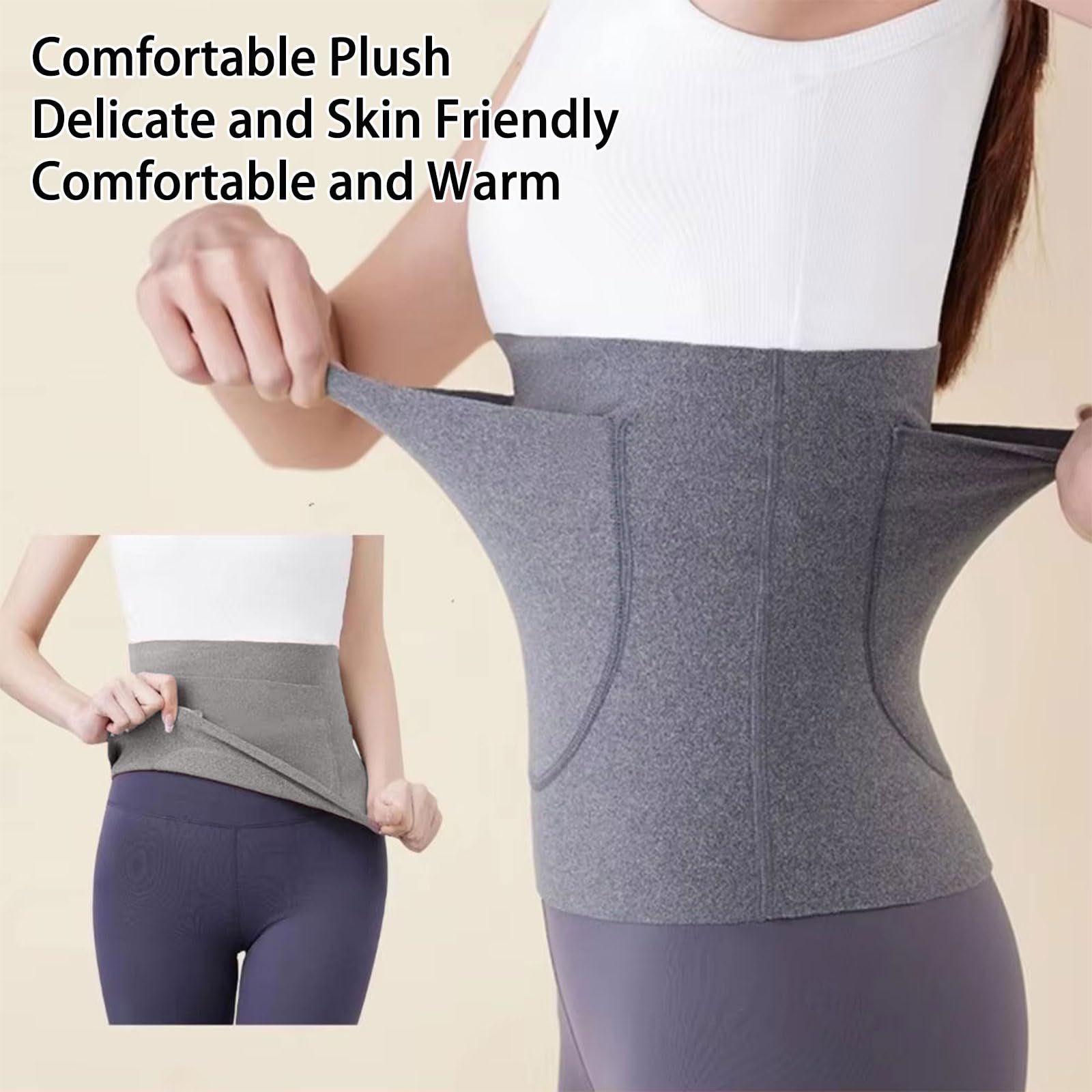 Faja Termica Lumbar,Faja Lumbar Caliente,Cinturón de Calor para Lumbares,Cinturón Calentador de Invierno,Faja Lumbar Caliente para Hombres Mujeres para Cintura de Apoyo Caliente Dolores Menstruales