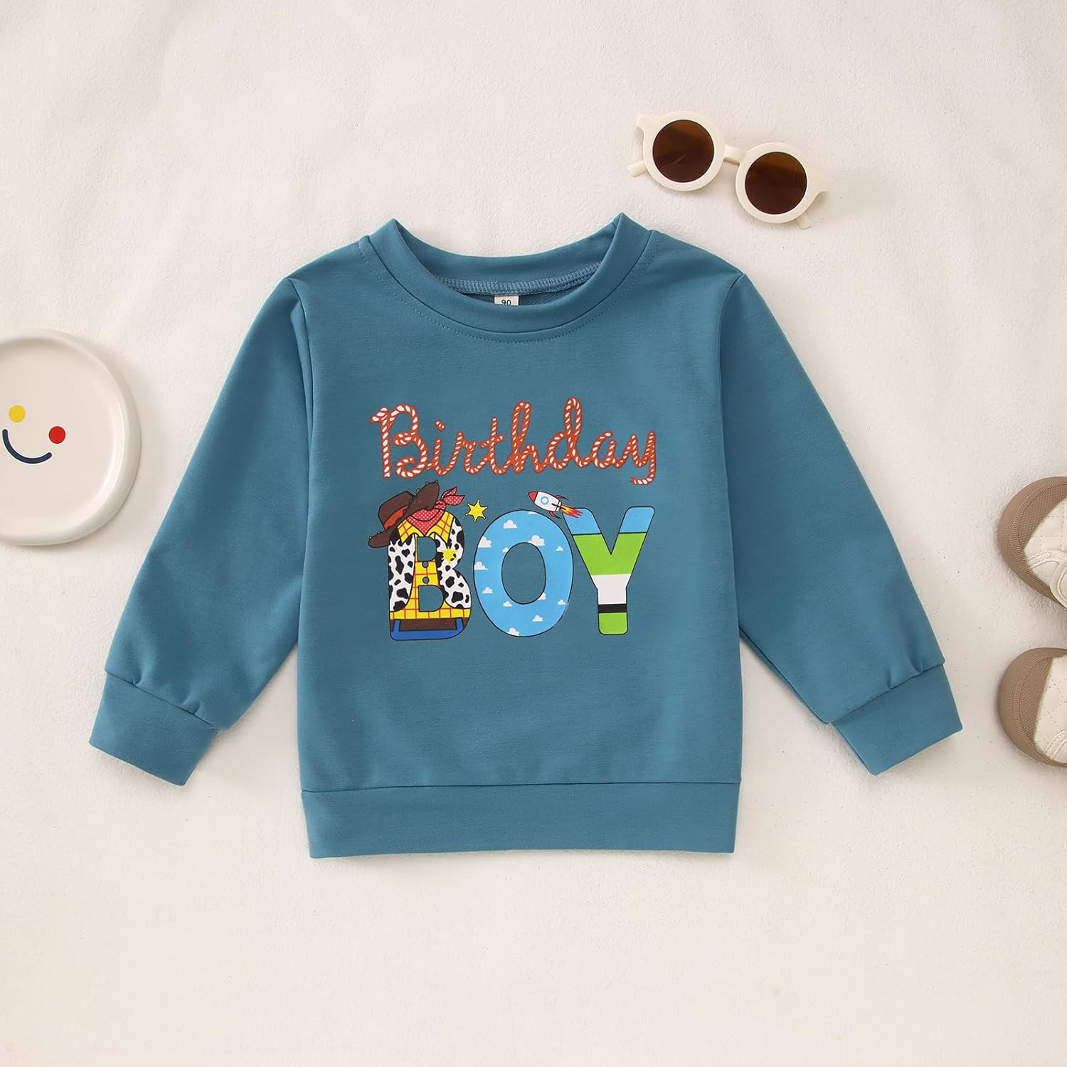 Birthday Boy Shirt Cartoon Graphic Birthday Sweatshirt Toddler Baby Boys Bday Party Outfit Long Sleeve Pullover Top - Image 5