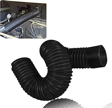 Car Air Intake Hose, ID 76mm/3 Inch Automotive Feed Pipe Replacement, Flexible Car Cold Air Duct Hose, Length Retractable to 39.4 Inch, Adjustable Vehicle Duct Hoses Tube Pipe Black