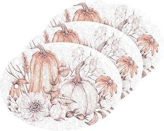 Pink Pumpkins Autumn Scrub Sponges Kitchen Watercolor Fall Flowers Dish Sponges for Washing Dishes Non Scratch Reusable Compressed Cellulose Sponges Hanging for Household Cleaning 3 Pack