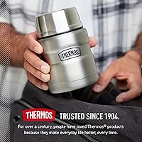 Vista 139 de THERMOS Stainless King Tarro de alimentos aislado al vacío con cuchara, 16 onzas, verde militar