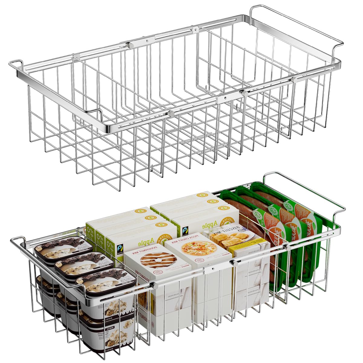 Photo 1 of Homics Real Capacity Adjustable Chest Freezer Organizer Bins with Dividers