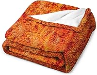 Vista 4 de Burnt Orange Flannel Fleece Throw Blankets 50"X40" Lightweight Fluffy Winter Fall Blanket Cozy Soft Fuzzy Plush Home Decor for Couch Bed Sofa