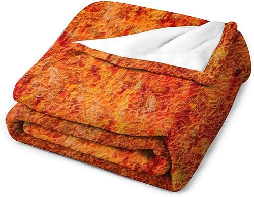 Miniatura 4 de Manta de franela de forro polar naranja quemado de 50 x 40 pulgadas, ligera y esponjosa, para invierno y otoño, acogedora y suave para decoración