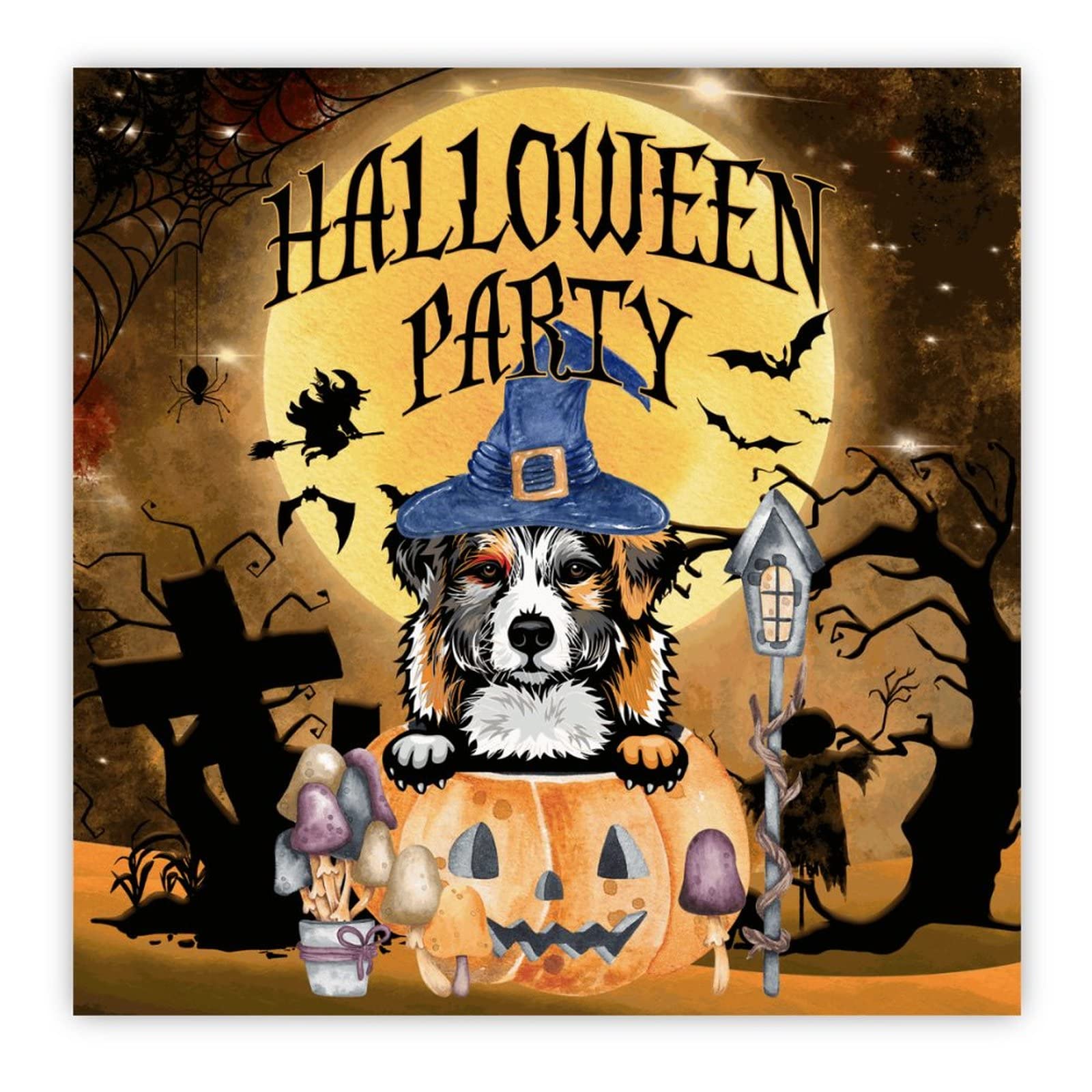 Panneau en bois rustique Halloween tableau mural citrouille et chauve-souris