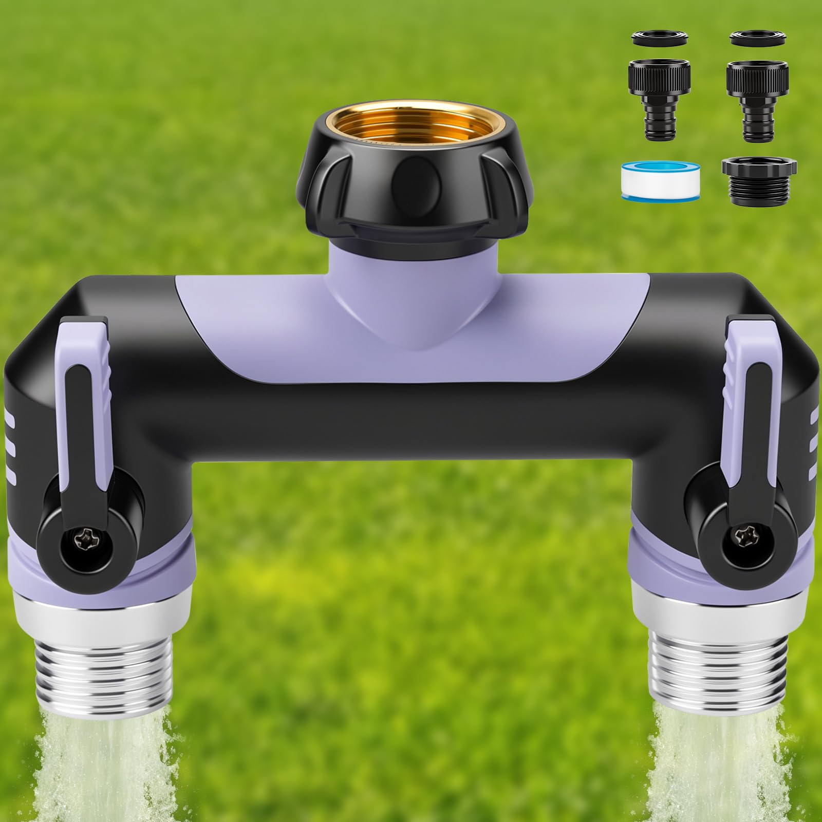 Landrip Wasserverteiler für Gartenschlauch, 3/4 Zoll Gartenschlauch Verteiler- Leckfrei, Kälte & UV-beständig, für Garten, Bewässerung, Wohnmobil, Innenbereich, Waschmaschine