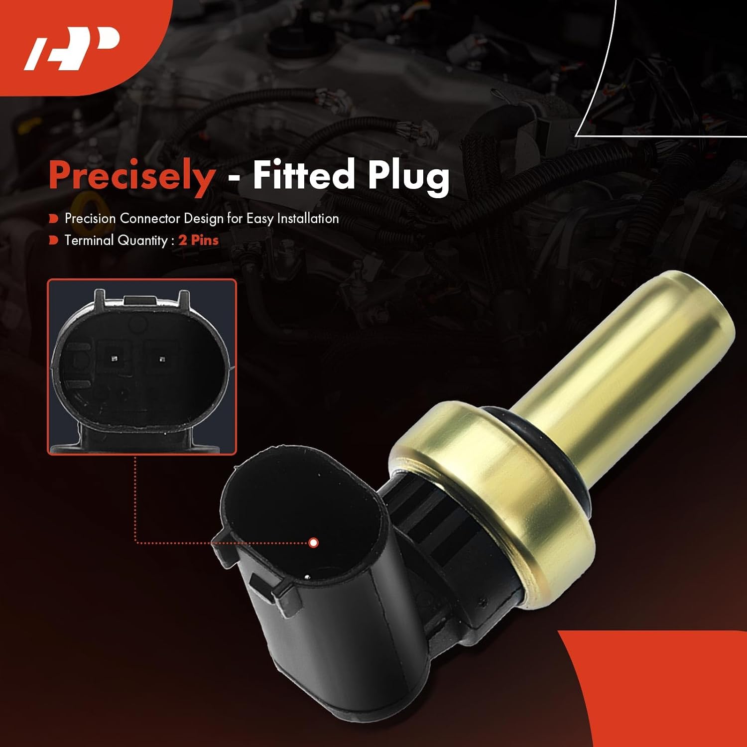 A-Premium Coolant Temperature Sensor Compatible with Chrysler Crossfire Dodge Freightliner Mercedes-Benz E320 B200 SL500 CLK500 ML320 Sprinter 3500