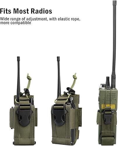 Miniatura 13 de VIPERADE MOLLE - Funda de radio universal para walkie talkie para cinturón y chaleco, soporte de radio táctico para Baofeng, Motorola Beige Bronceado
