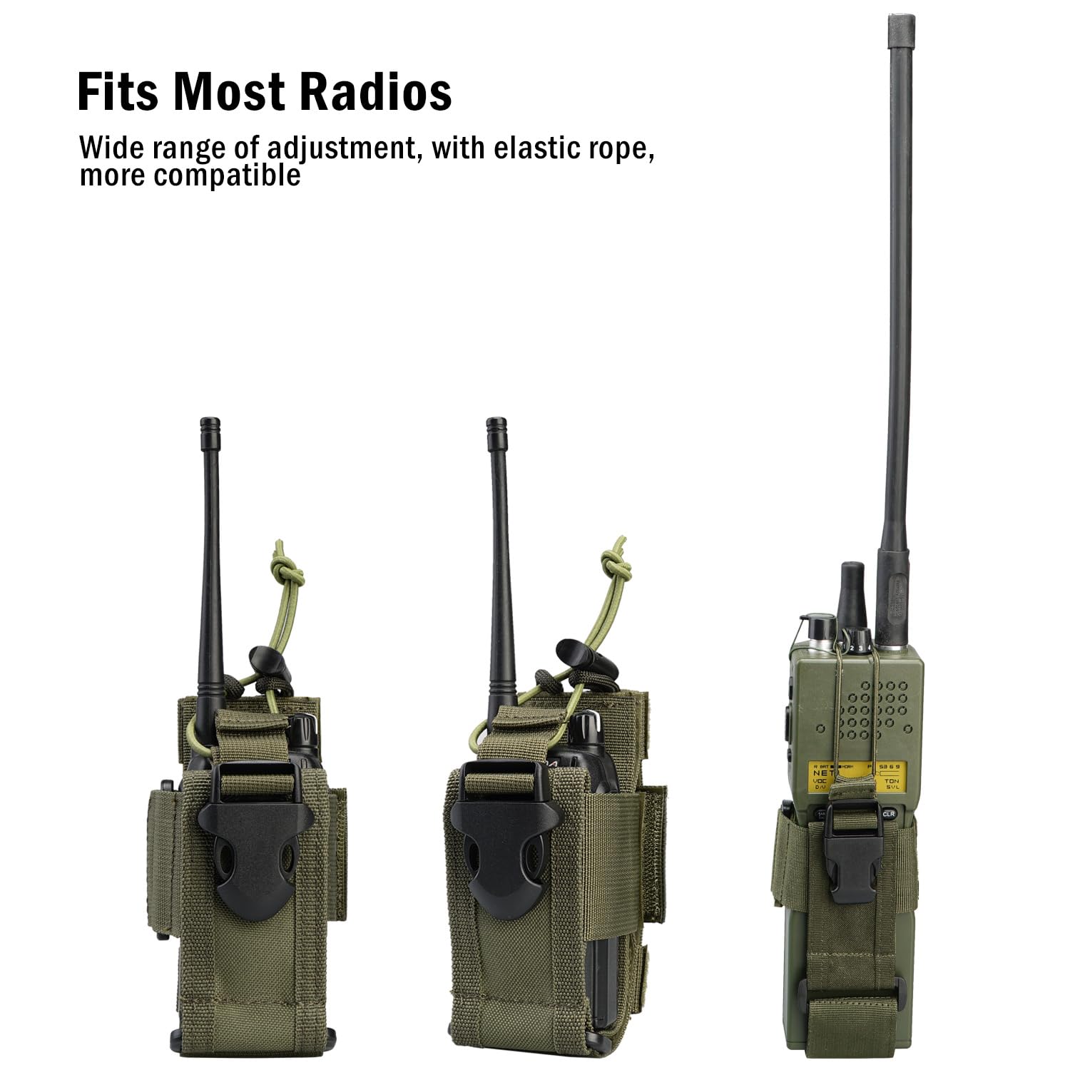 VIPERADE Walkie Talkie Torba na radio Nylonowa kabura na interkom Wielofunkcyjne regulowane miejsce do przechowywania Solidna dwukierunkowa torba na radio