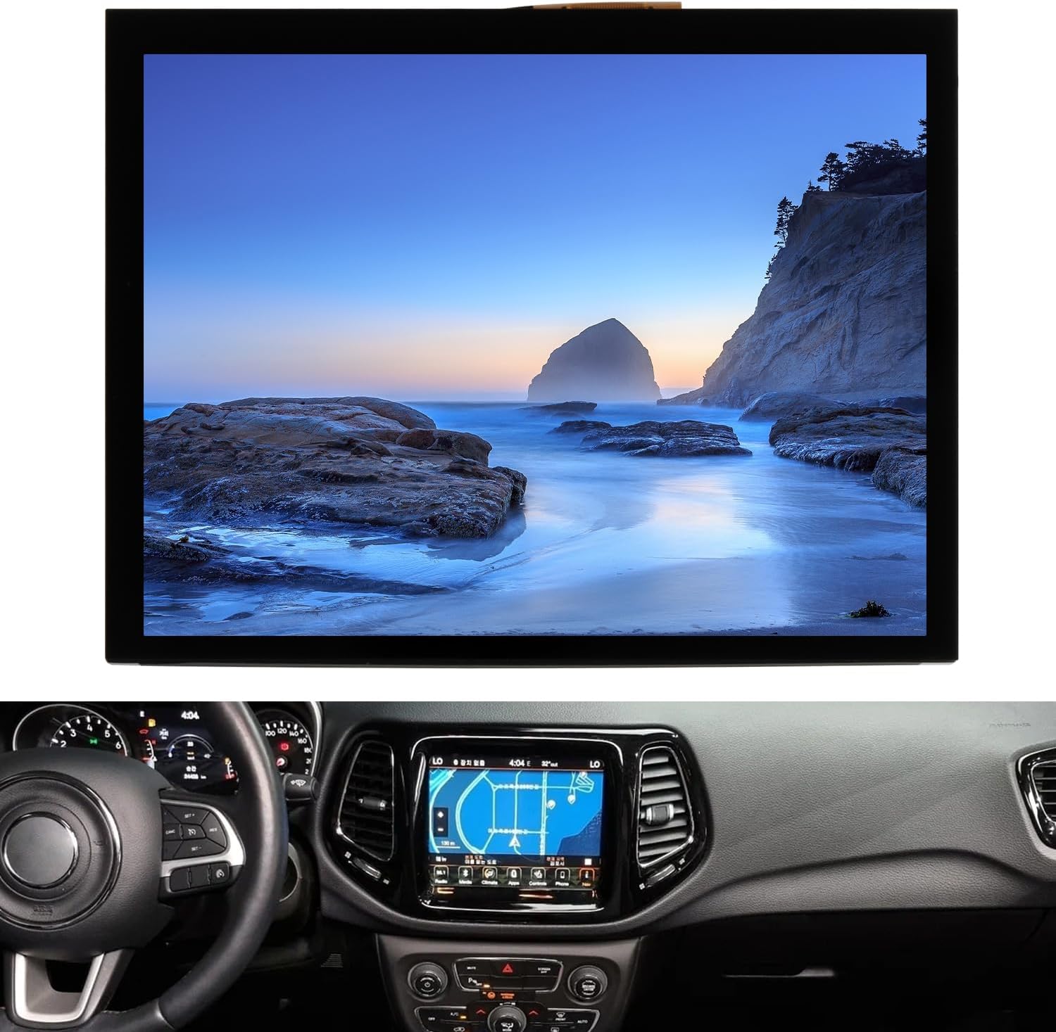 AGCUT 17-22 Replacement 8.4”Uconnect 4C UAQ LCD Monitor Touch Screen Radio Nav for Dodge RAM Jeep Chrysler LCD Screen LA084X01(SL)(02)