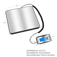Vista 4 de ACTECK Digital Shipping Postal Scale, 460 lb x1oz High Accuracy with Stainless Steel Platform, LCD Backlight, Four Reading Modes, Tare/Hold
