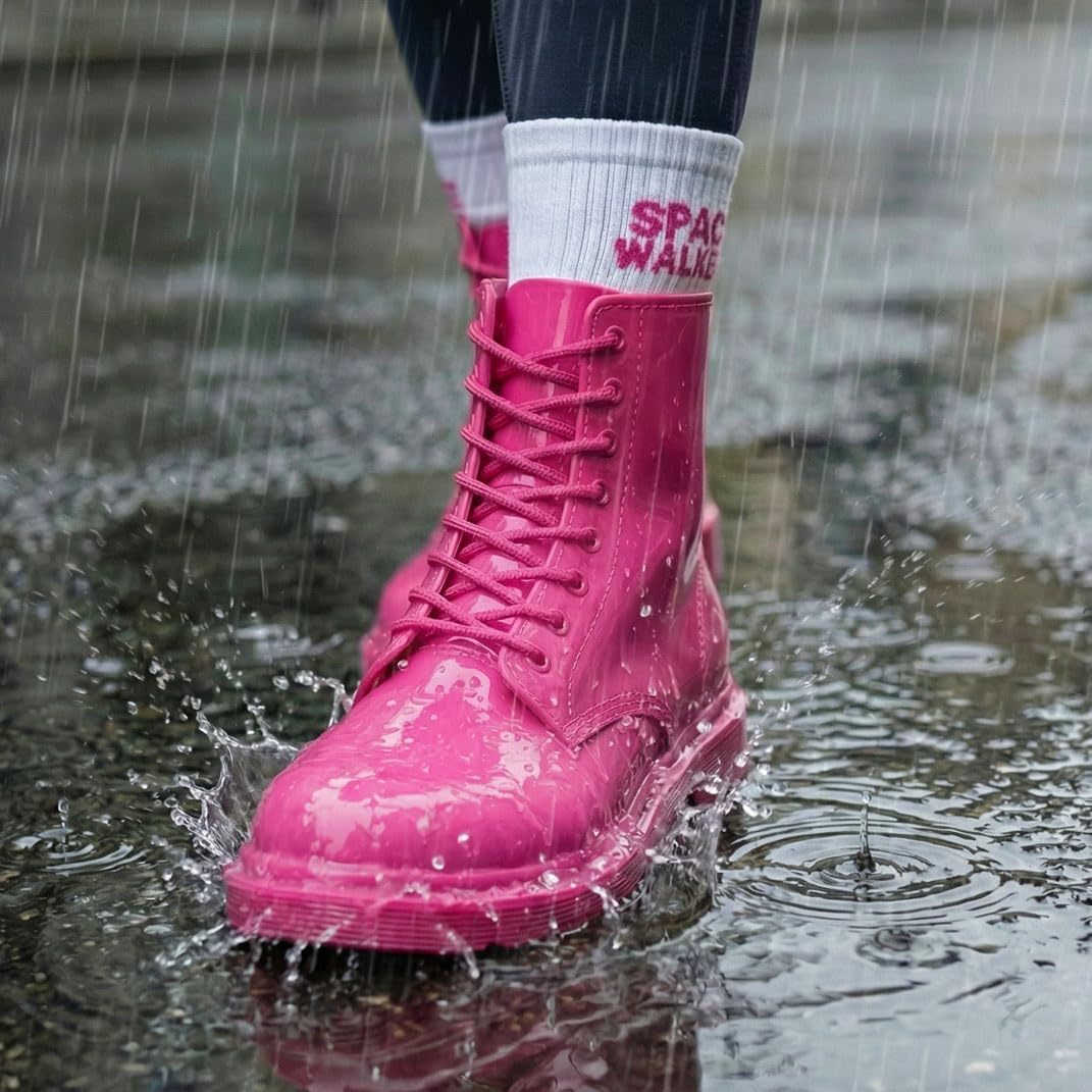 BoRo Miami Damen Stiefel wasserdicht & rutschfest – Modische Chunky Combat Boots – Für jedes Wetter, Alltag, Regen & Festival