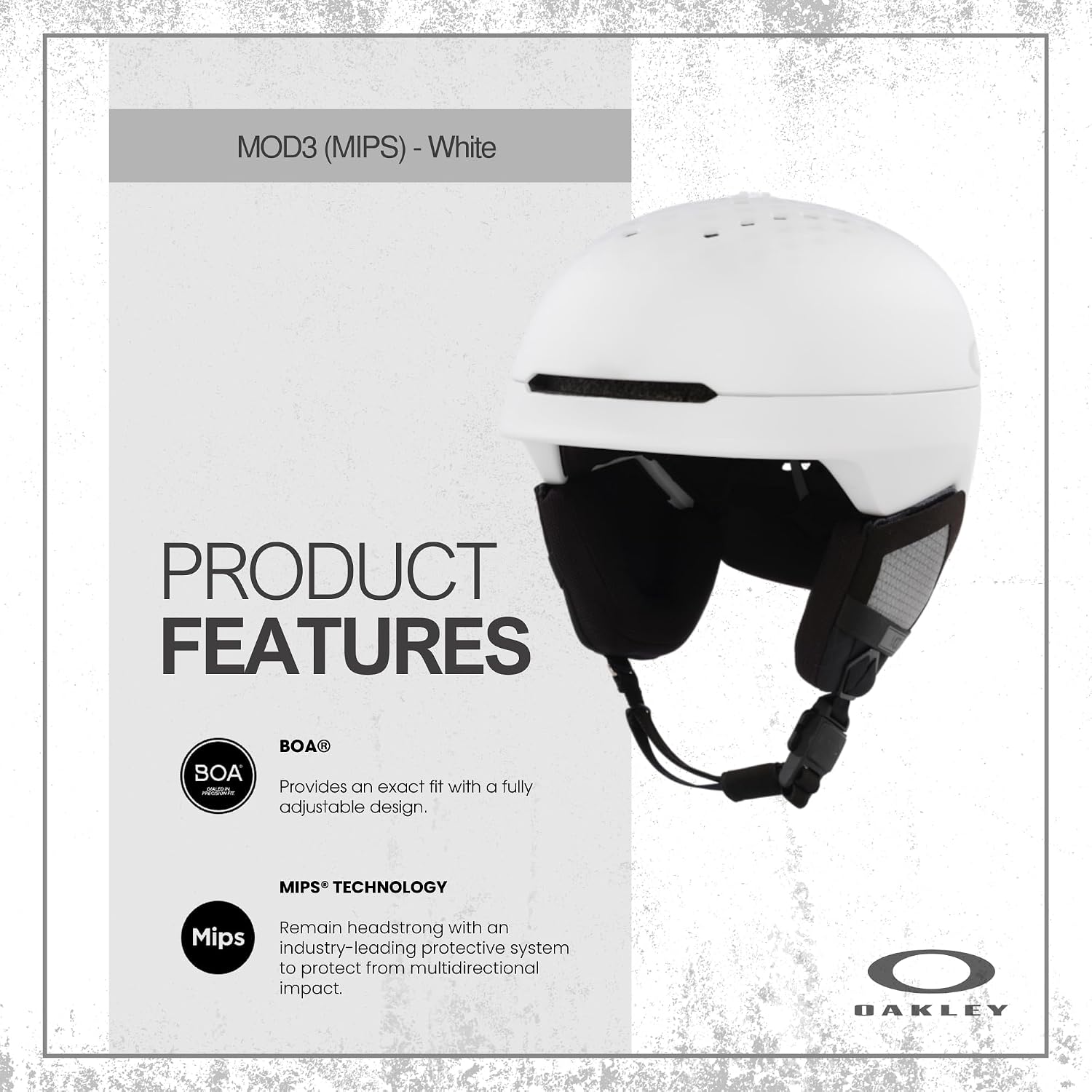 Oakley MOD 3 MIPS Ski Snowboarding Helmet for Men for Women + Bundle with Collapsible Water Bottle with Carabiner