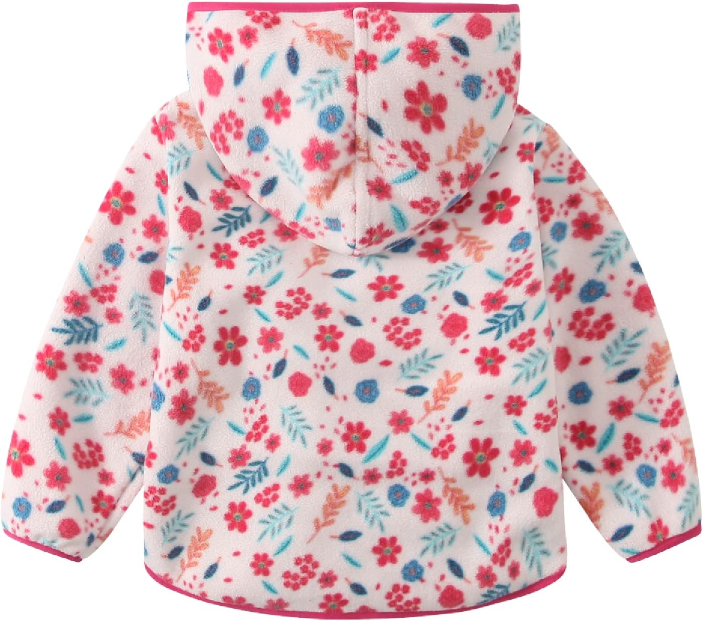 Toddler Girl Fleece Jacket with Hood Warm Zip Up Coat for Fall Winter & Spring Lightweight Soft Outerwear for 1-6 Years - Image 8
