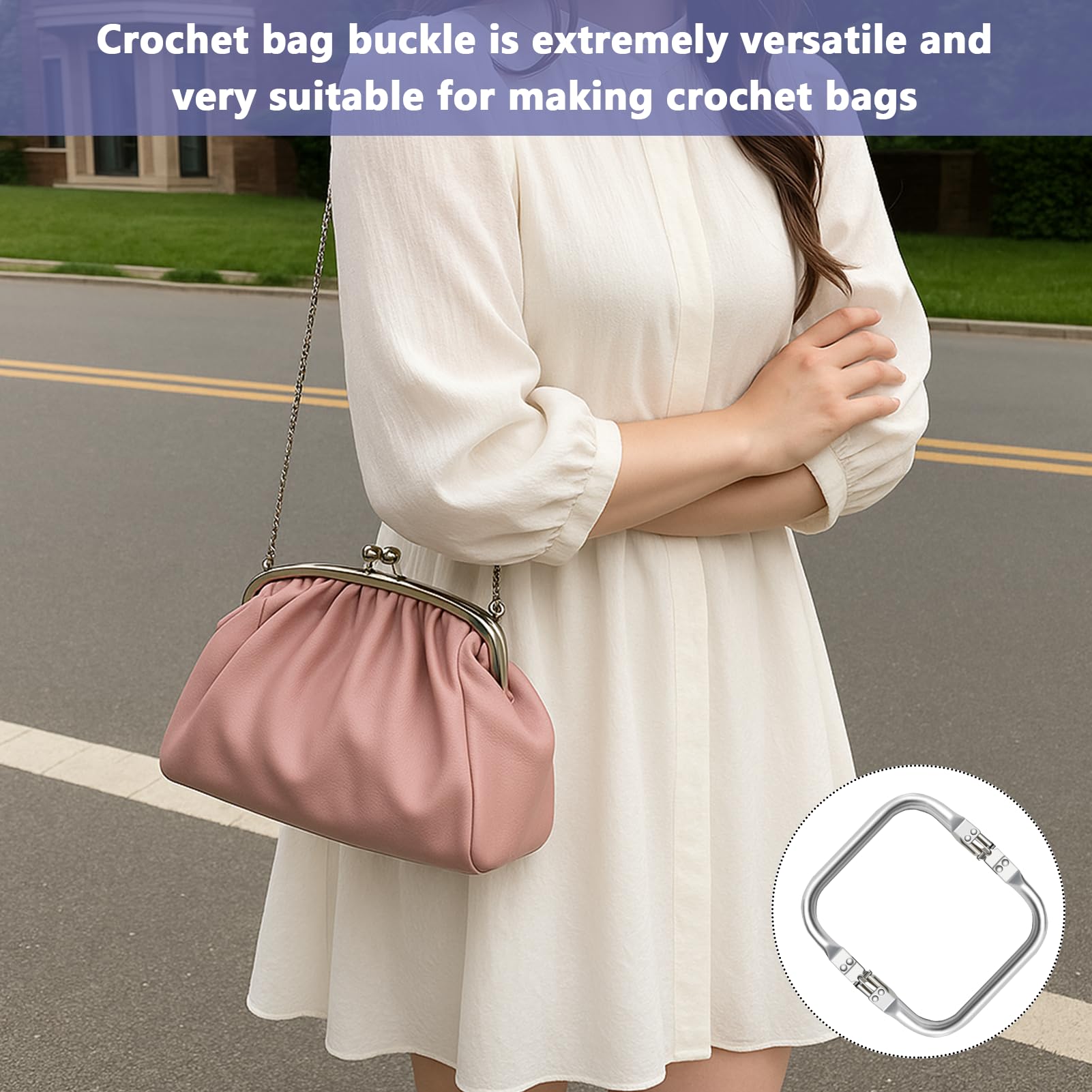 Cadres Pour Sac à Main – Lot De 4, En Aluminium – Avec Fermoir, Pour DIY Couture Et Crochet !