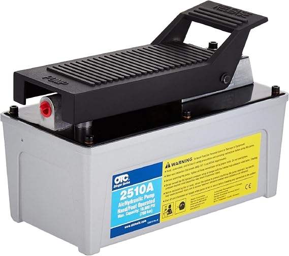 OTC 2510A Stinger 10000 PSI تعمل بمضخة الهواء / الهيدروليكية للرامز ، والمكابس ، والسحابات الهيدروليكية ، والكروم