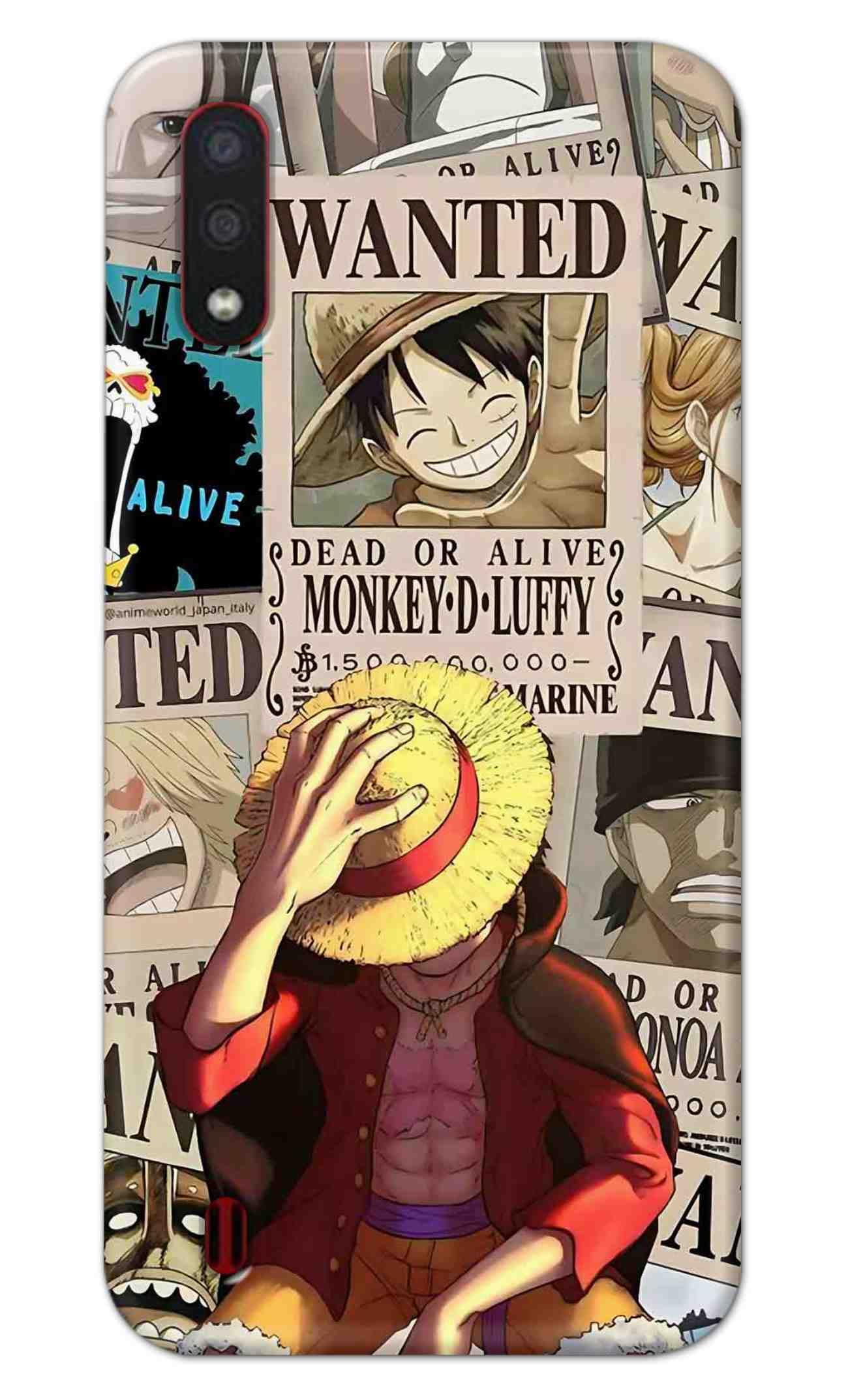 NDCOM Anime One Piece Wanted Luffy Case for Samsung Galaxy M01 - Image 1