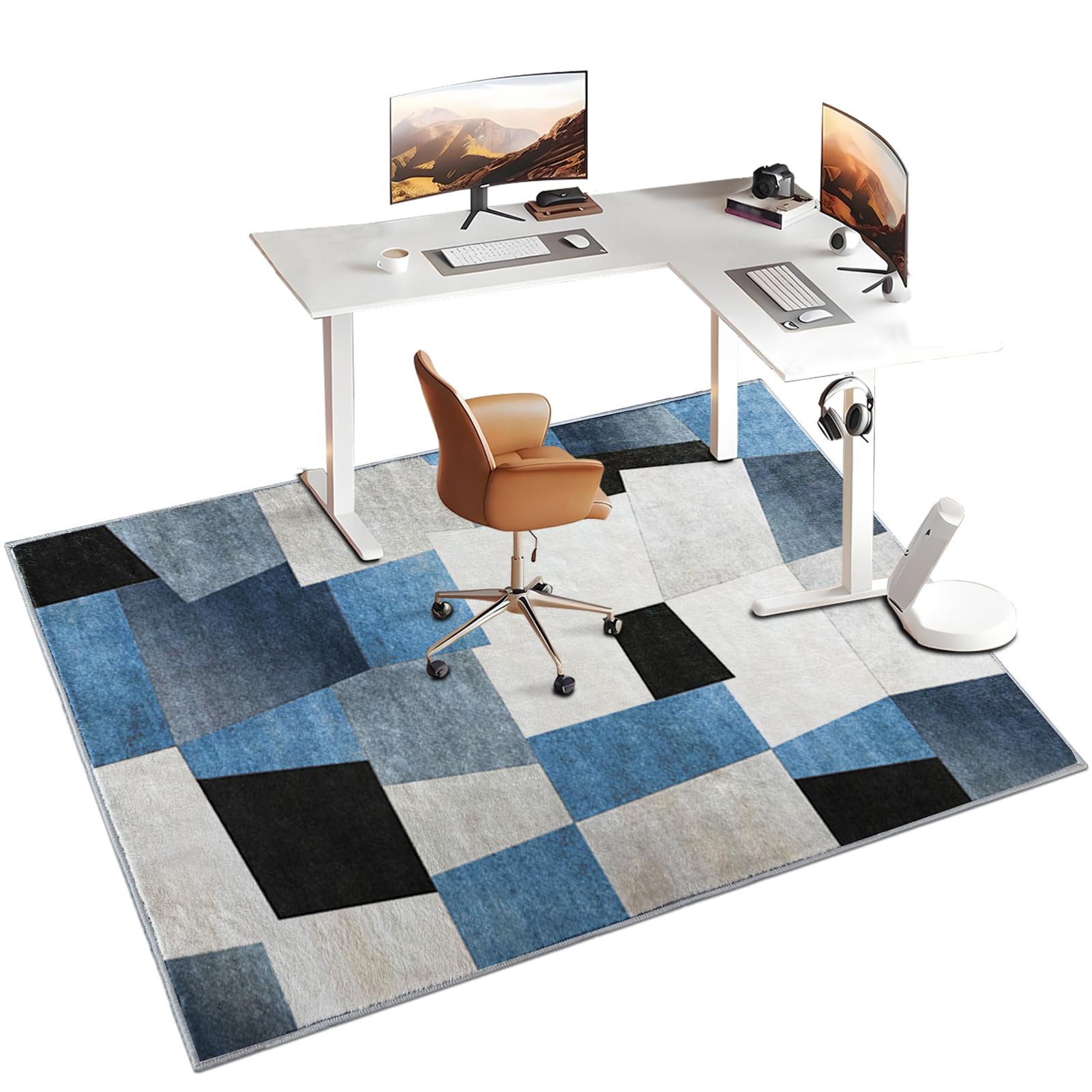 Tapis antidérapant Chaise de Bureau, 110 x 180 cm Tapis de Protection de Sol, Tapis de Sol Gamer, Tapis Protecteur de Sol pour fauteuils de Gaming pour la Maison et Le BureauTapis protège Sol