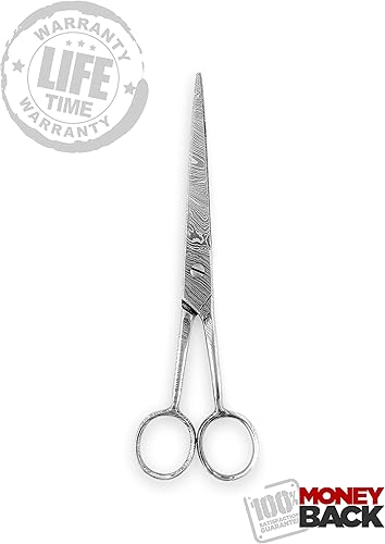 Miniatura 6 de Perkin  Tijeras de corte de pelo de acero Damasco profesional tijeras de barbería