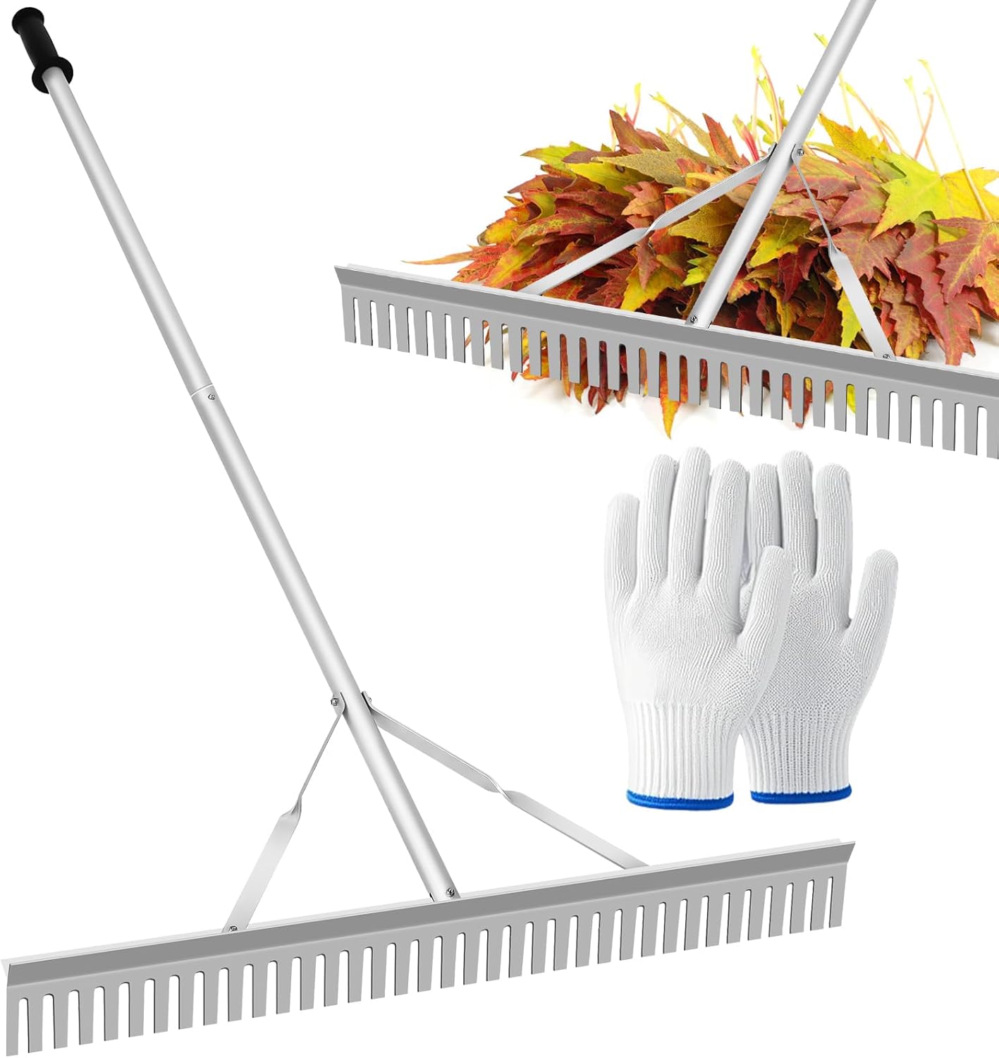 ANSGERY Aluminum Landscape Rake 36 Inch Review: Lightweight Tool for Lawn Leveling & Garden Soil Prep