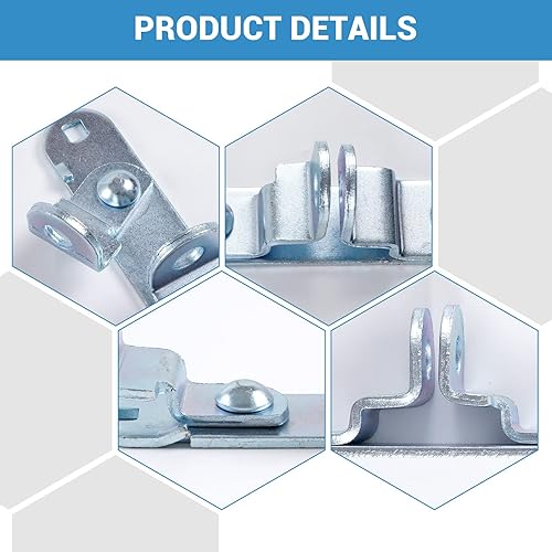 Miniatura 3 de Pestillo de puerta de remolque de carga para rampa, candado de carrera, barra de carrera, mango de bloqueo cerrado para automóvil, paquete de 2