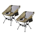 MOON LENCE 2 Pack Portable Camping Chairs Backpacking Chair - The 4th Generation Ultralight Folding Chair - Compact, Lightweight Foldable Chairs for Hiking Mountaineering, Beach