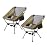 MOON LENCE 2 Pack Portable Camping Chairs Backpacking Chair - The 4th Generation Ultralight Folding Chair - Compact, Lightweight Foldable Chairs for Hiking Mountaineering, Beach