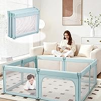 Vista 1 de Doradotey - Corralito para bebés, plegable, con forma y tamaño ajustable, gran centro de juegos, corralitos de juego para bebés, patio