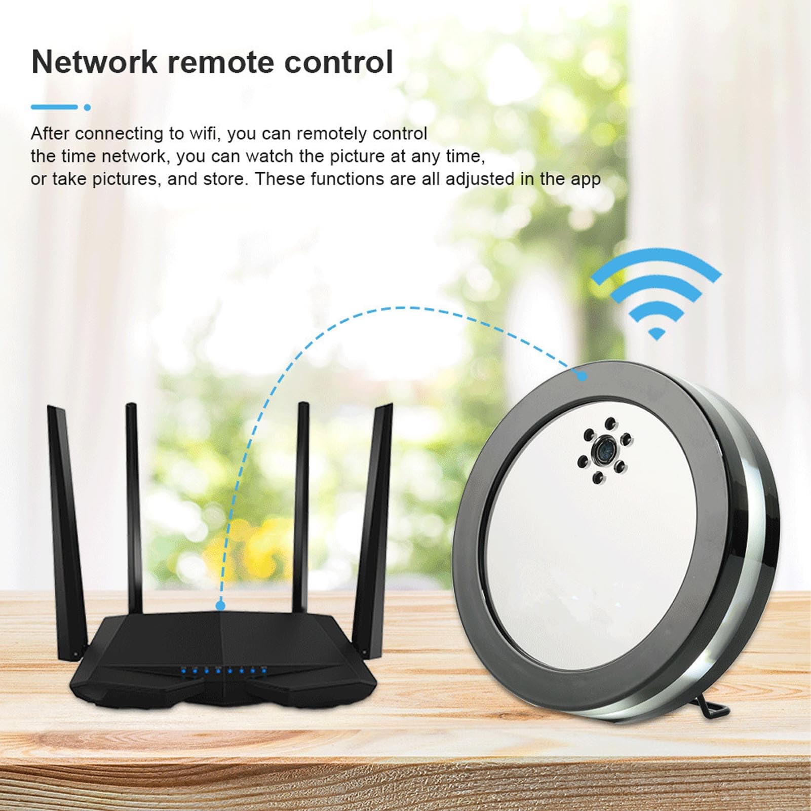 Reloj con Cámara Oculta, Cámara de Seguridad 1080P con Intercomunicador Remoto de 2 Vías, Visión Nocturna HD, Enfoque Automático, Detección de Movimiento, Grabación en Bucle,