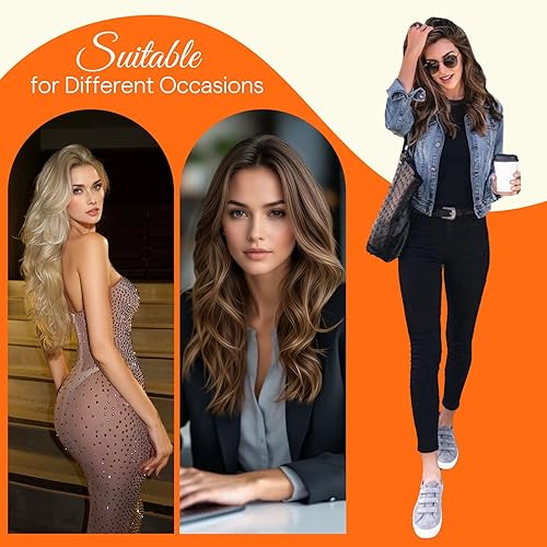 Miniatura 9 de Full Shine Extensiones de cabello Remy con cinta adhesiva de 14 pulgadas, color 1 negro, extensiones de cabello humano brasileño inyectado