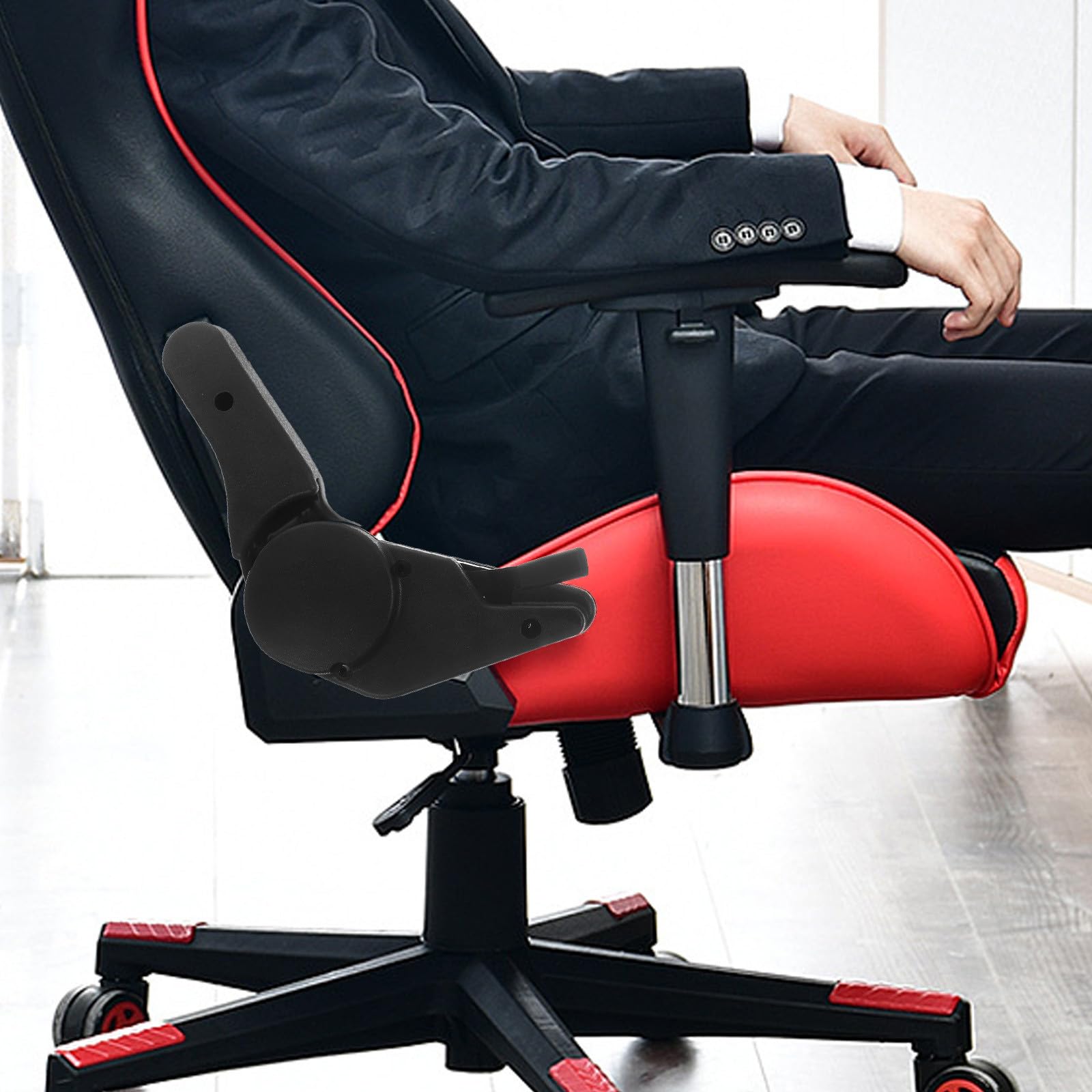 Happyyami Verstellbarer Rückenlehnenwinkel für Gaming Stuhl und Rennsitz 180 Grad Einstellbar Robustes Metall und Abs 1 Satz Zubehör für Ergonomischen Bürostuhl