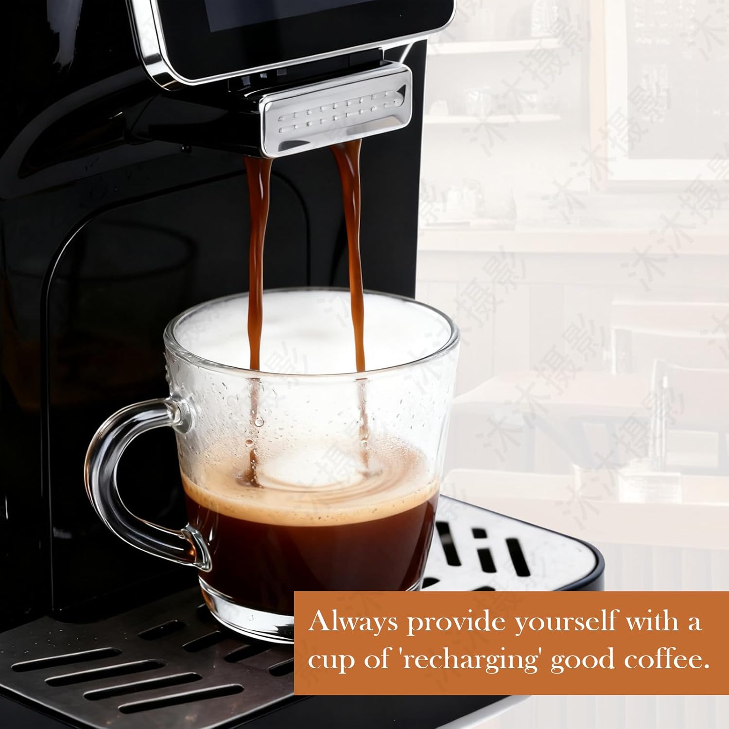 Fully Automatic Espresso Coffee Machine with Milk Cooler 4.3" Touchscreen Dual Heating 11 One Touch Beverages Adjustable Grinder & Milk Frother WiFi Smart Control