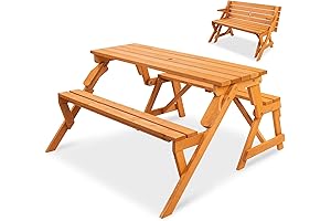Versatile Picnic Companion: Best Choice 2-in-1 Transforming Picnic Table Bench