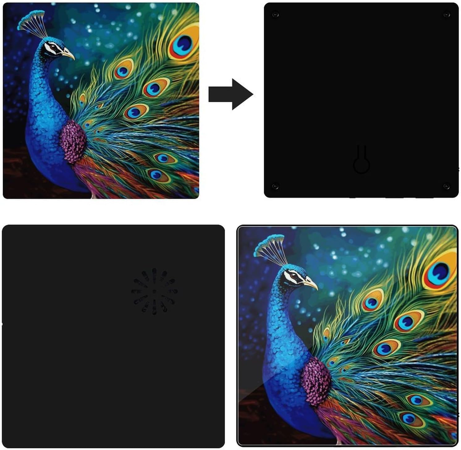Music Fridge Magnet, Acrylic Magnetic Bluetooth Speaker MP3 Player image 3