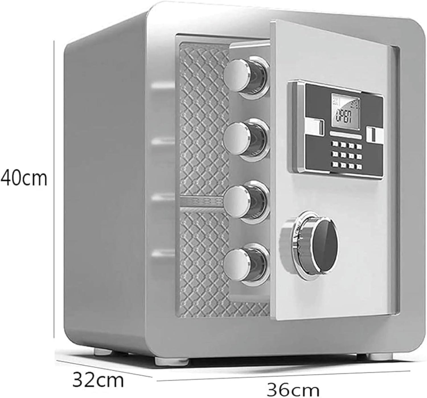 AMNOOL Digital Waterproof Safety Cabinet Fireproof Proof Digital Finger, 40 X 36 X 32cm, Black