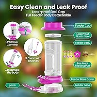 Vista 13 de Soliom Hummingbird Feeder with Camera, Smart Bird Feeder Camera with 2K Live View AI Identify Species, Leak Proof & Ant Moat & Bee Proof, Outdoor Red