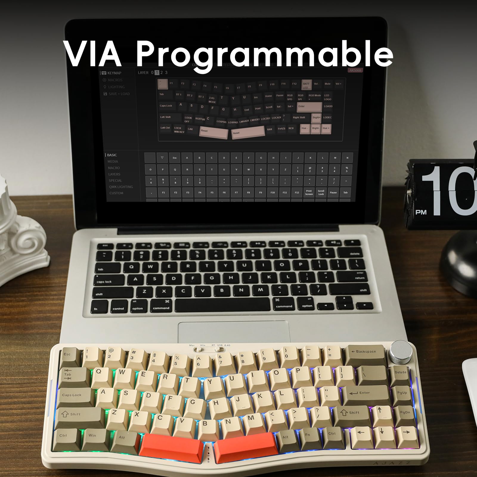 MechLands Ajazz AKS068 Pro 68 Keys Alice-Layout VIA Programmable