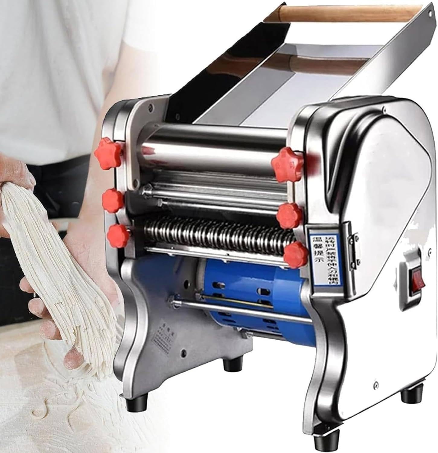 NGDFGR Commercial Stand Mixer Dough Sheeter Processormachine - Electric Pasta & Noodle Adjustable Thickness 0.3-20Mm, Ideal For Bakery Catering Use,180