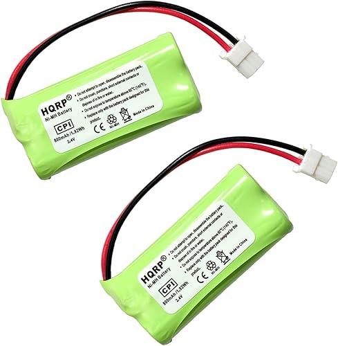 HQRP Batería de Teléfono 2-Pack para Vtech cs6328 cs6328 – 2 cs6328 – 3 cs6328 – 4 cs6328 – 5 cs6329 cs6329 – 2 cs6329 – 3 cs6329 – 4 cs6329 – 5