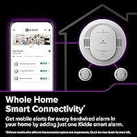 Vista 3 de Kidde Hardwired Kidde App Enabled Smart Smoke and Carbon Monoxide Detector, AA Battery Backup, Voice Alerts, Interconnected Alarm