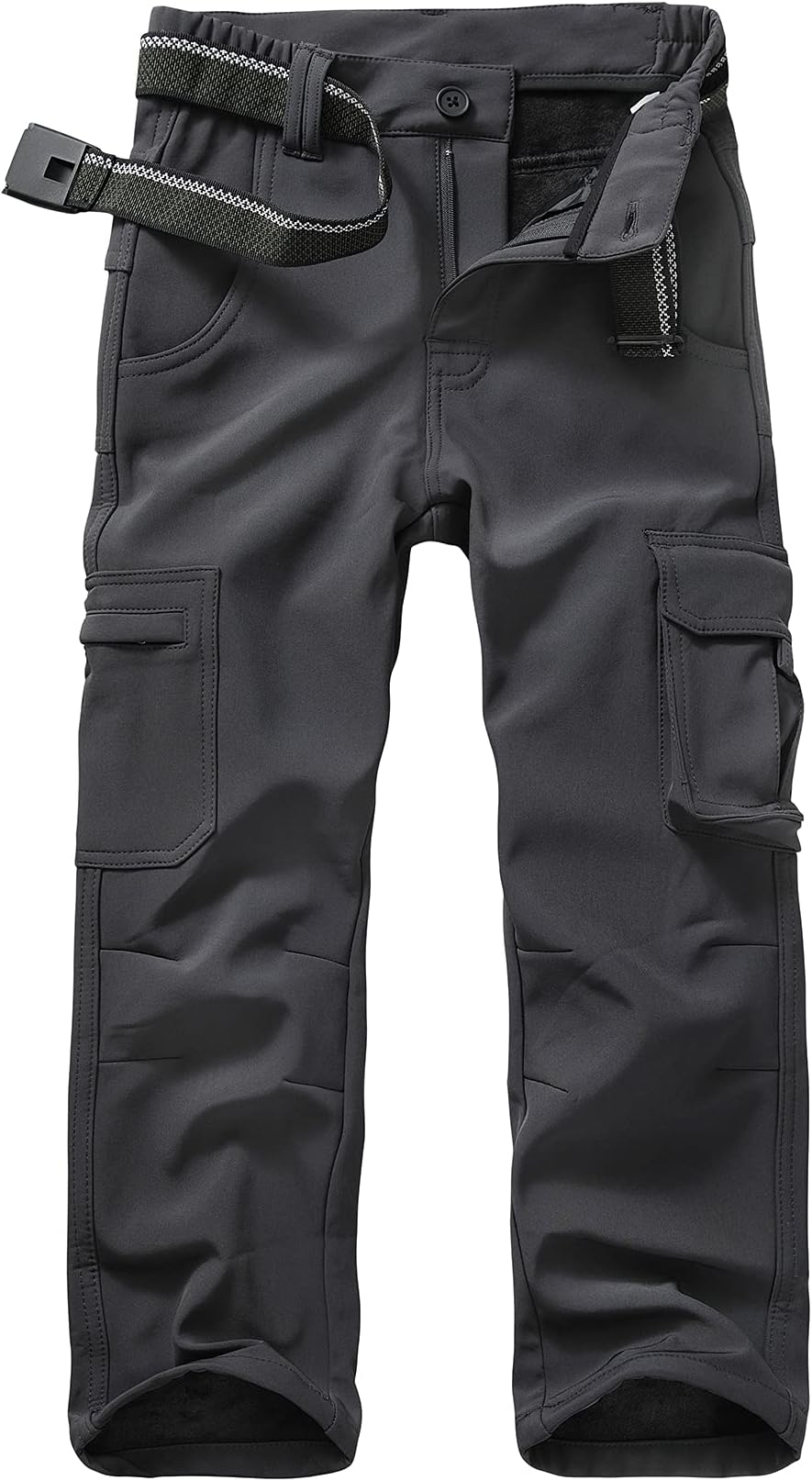 Jessie Kidden Kids Boys Girls Youth Waterproof Windproof Hiking Ski Snow Pants Elastic Waist Warm Insulated Fleece Lined Winter Pants 9020 Dark grey M