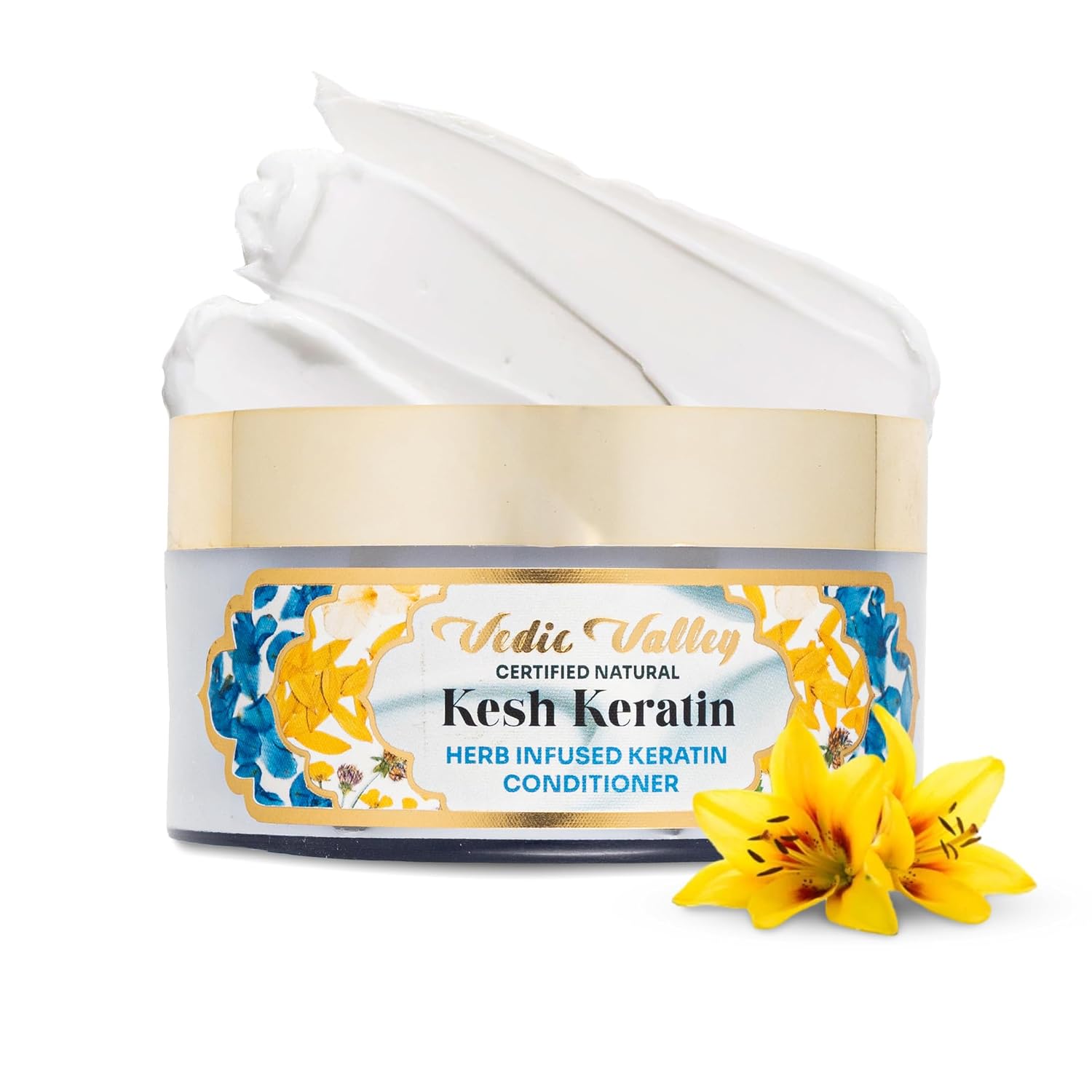 Herbal Keratin Conditioner with Honey, Argan Oil & Collagen Protein | Organic Actives, Sulphate & Paraben Free | Hair Frizz Control Conditioner | for Men & Women | 250 g