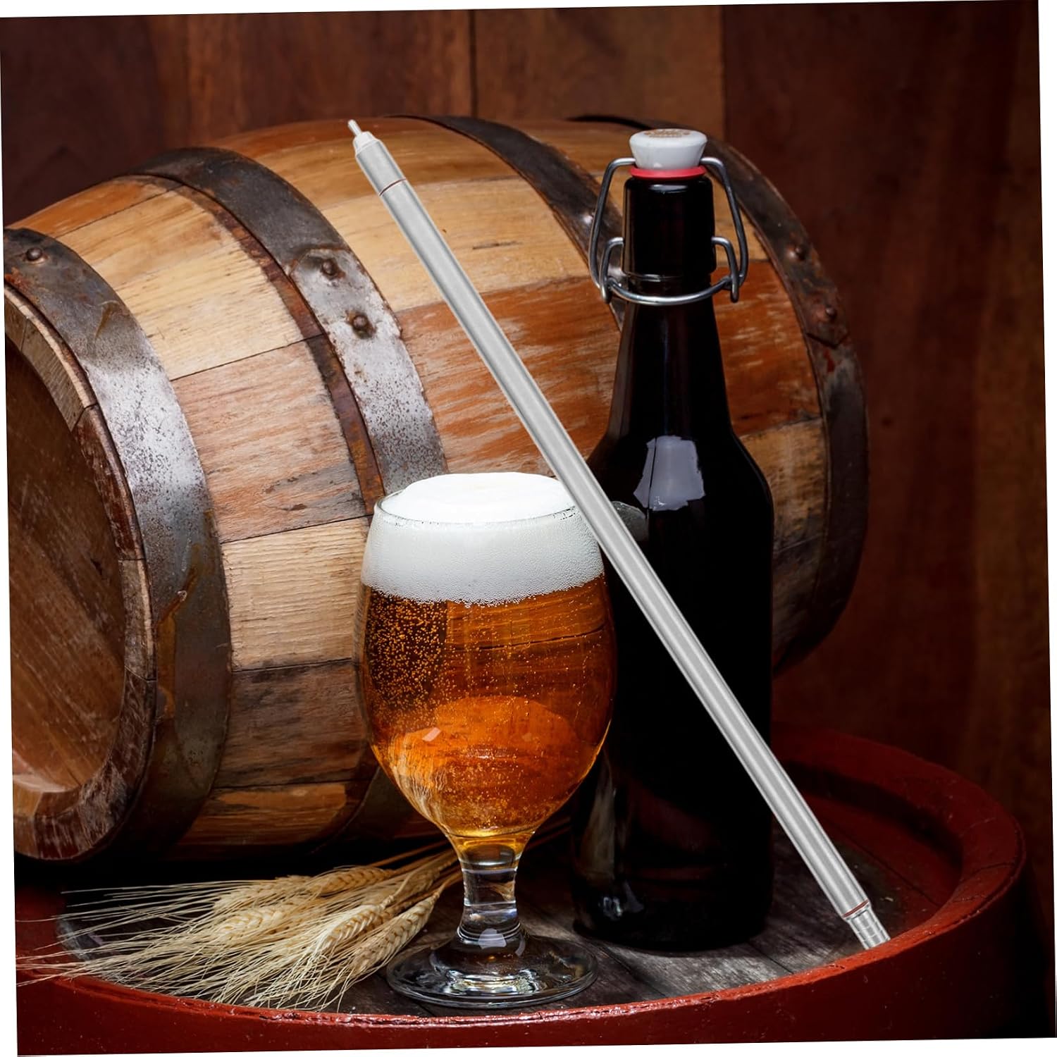 Zerodeko Bottling Wand with Stop Valve Leakproof Wine and Beer Filling Tool for Home Brewing User Friendly Accessory for Efficient Bottling