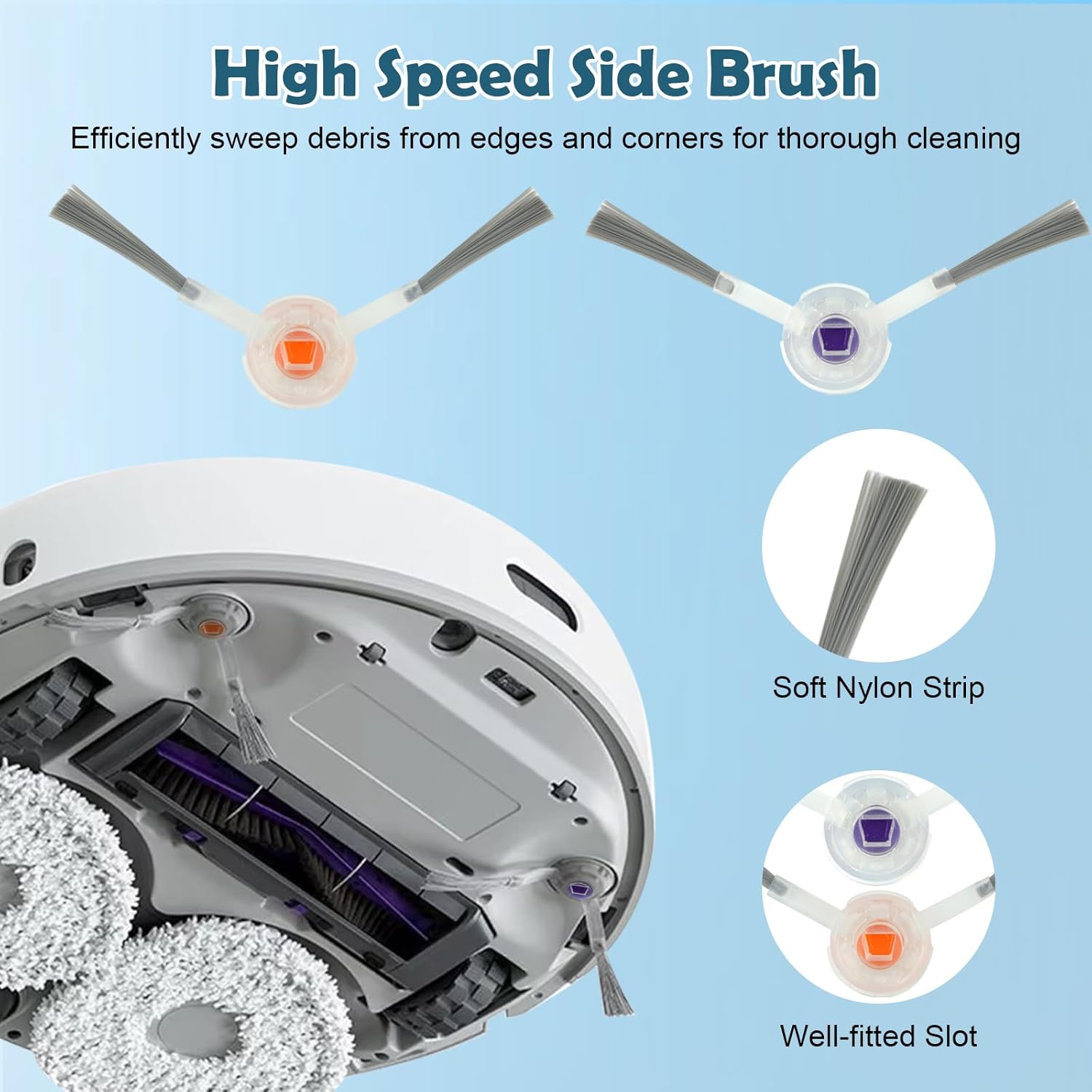 VIEWALL 17 Pack Replacement Accessories Kit Compatible with Narwal Freo X Ultra Robot Vacuum Cleaner, Including 1 Main Roller Brush, 2 Hepa Filters, 4 Mop Pads, 4 Dust Bags, and 6 Side Brushes