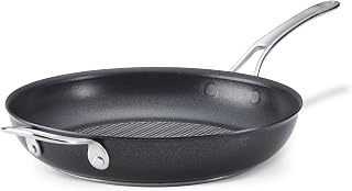 X Hybrid Nonstick Frying Pan/Skillet with Helper Handle, 12 Inch, Dark Gray