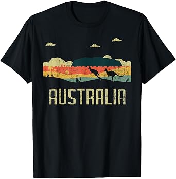 Vintage Jump Kangaroo Australia Day Australian T-Shirt