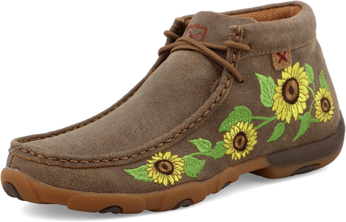 Twisted X Women's Chukka Side Detailing Moccassin, Bomber/Sunflower, 8(M)