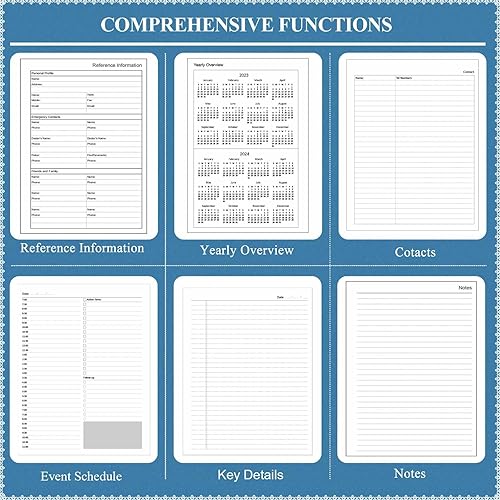 Miniatura 5 de Agenda diaria sin fecha, agenda sin fecha con horarios por hora, artículos de acción y seguimiento, cuaderno organizador diario A4 para aumentar la