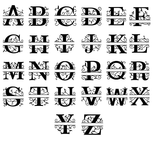 Miniatura 2 de Custom Metal Signs Metal Name Sign Metal Wall Art Split Letter Monogram Wall Decor Metal Wall Art Last Name Sign Family Name Sign Personalized